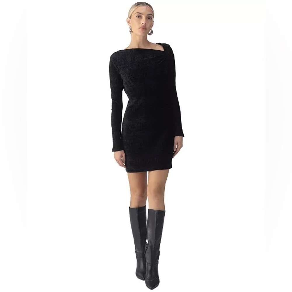 SANCTUARY Textured Velvet Witchy Dark Romantic Asymmetrical Whimsigoth Dress NWT